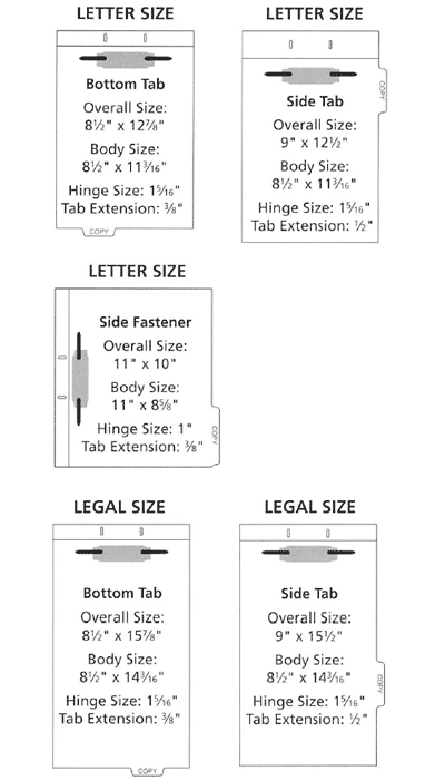 letter sizes